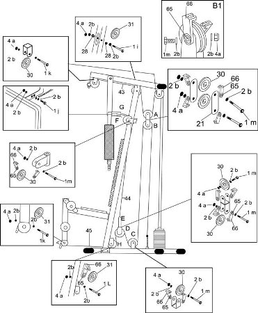 Схема сборки силового тренажера